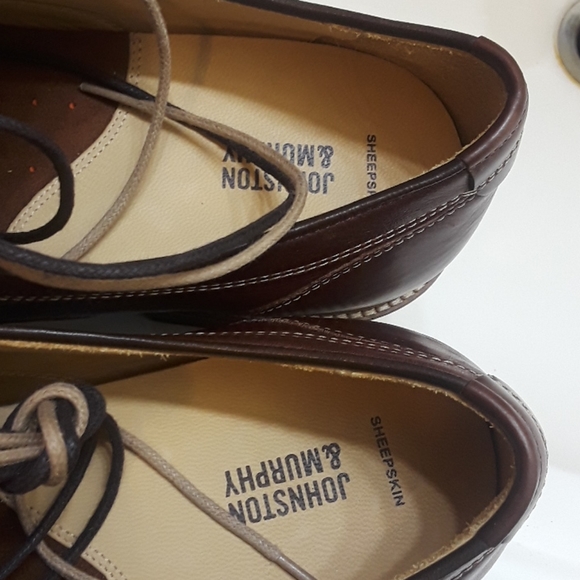 New Johnston &Murphy mens sz 11 brown dress shoes